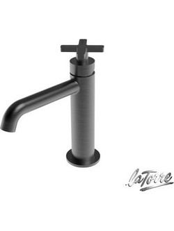 Μπαταρία Νιπτήρος ELLE CROSS Black Brushed 38004-410 LA TORRE