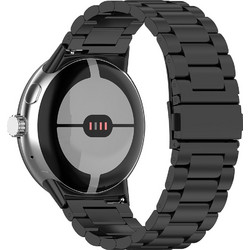 Techsuit Watchband W010 Λουράκι Μεταλλικό Black (Universal 20mm)