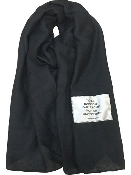 LE PANDORINE - Black aria scarf 90x180