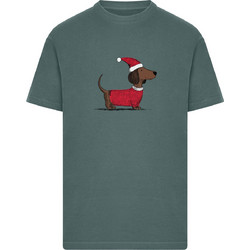 Christmas Dackel Tee bottlegreen