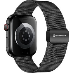 Forcell F-Design FA14 Λουράκι Μεταλλικό Black (Apple Watch 42 / 44 / 45 / 49mm)