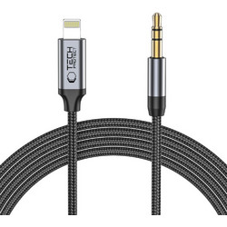 Tech-Protect UltraBoost Braided Καλώδιο USB Lightning / 3.5mm jack 1m - Μαύρο
