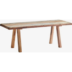 Πάγκος Madam Stoltz Recycled Wood Natural 100% recycled wood 125x45x46 cm