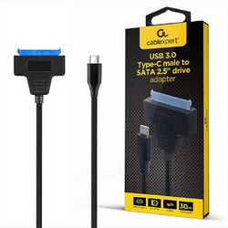 Cablexpert AUS3-03 USB-C Male to SATA Black