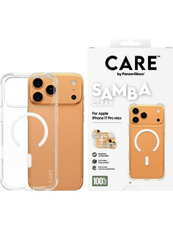 PanzerGlass Case CARE by Fashionable Samba w. White MagSafe for iPhone 17 Pro Max transparent - (CR84109)
