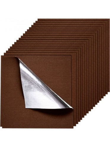 VEVOR Αυτοκόλλητα Πλακίδια Χαλιού 610x610 mm Καφέ, 20 Τεμάχια ZZFKDT2424INC2GRB001V0