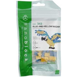 Bandai Nanoblock : Animal - Perroquet bleu et jaune Building Block Figure (NBC343)