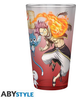 FAIRY TAIL - Natsu, Lucy, Happy & Plue - XXL Glass 400ml