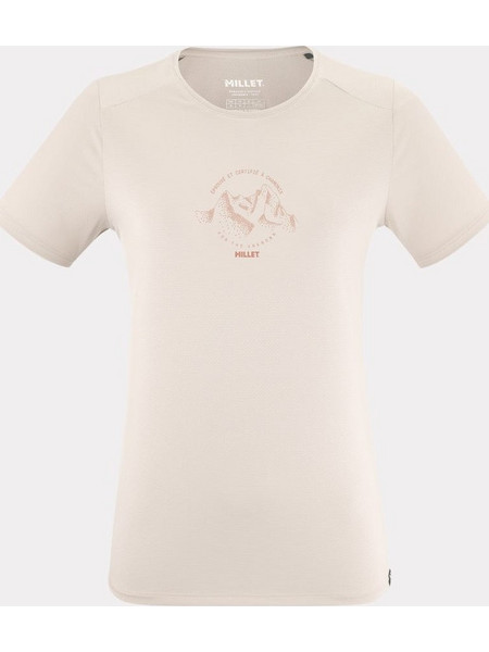 MILLET Ubic Women's T-Shirt, Γυναικείο Ορειβατικό Μπλουζάκι, MIV10478_N4237 /Vanilla Cream