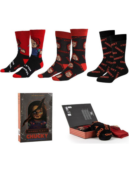 Chucky pack 3 adult socks