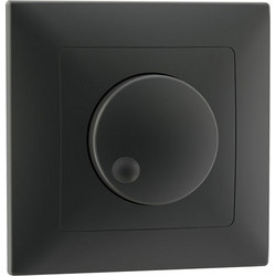 Master Dimmer Master Τοίχου 230V 400W Κατάλληλο Για LED Χωρίς Ουδέτερο DM-400L/N - Μαύρο - DM-400L-BLACK