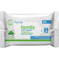 Υγρομάντηλα Family με Aloe Vera & Βιταμίνη Ε 20 τμχ. - Fiorevita