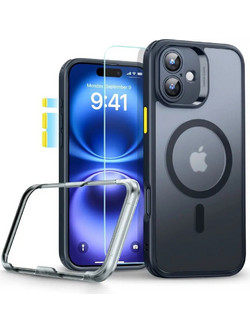 ESR Classic Pro Set HaloLock MagSafe Back Cover Frosted Black (iPhone 16)