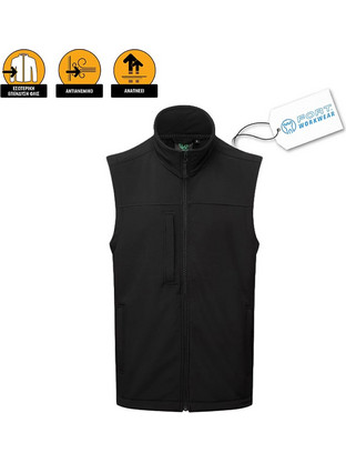 Fort Breckland Bodywarmer Softshell Ανδρικό Μπουφάν Μαύρο 282-BLK