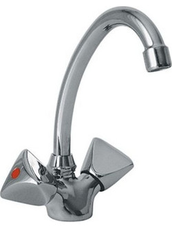 Acquanet Garda 10200015 Μπαταρία Νιπτήρα Ψηλή Ασημί