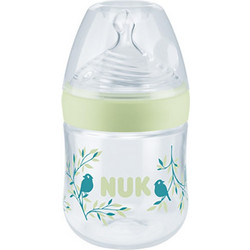 Nuk Nature Sense Γυάλινο Μπιμπερό με Θηλή Σιλικόνης κατά των Κολικών 0-6m Birds 150ml
