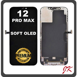 For Apple iPhone 12 Pro Max (A2411, A2342) JK SOFT OLED Οθόνη + Touch Screen Digitizer Black