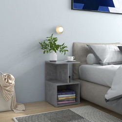 vidaXL Βοηθητικό Ντουλάπι Γκρι Σκυρ. 35 x 35 x 55 εκ. από Επεξ. Ξύλο 806354
