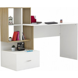 HomeMarkt Γραφείο Ξύλινο με Βιβλιοθήκη 149x48x105cm HM8993.02