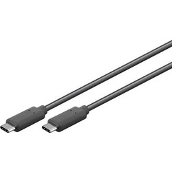 Well Καλώδιο USB-C to USB-C 1m Μαύρο USBC/USBC-1.0-WL