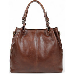 Passaggio Leather Pull-Up Vitello Γυναικεία Τσάντα Χειρός Δερμάτινη Καφέ