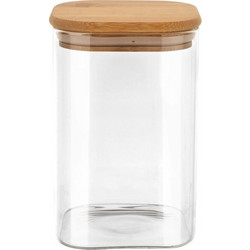ESTIA ΔΟΧΕΙΟ ΑΠΟΘΗΚΕΥΣΗΣ BAMBOO ESSENTIALS 950ml ΓΥΑΛΙΝΟ ΜΕ ΚΑΠΆΚΙ