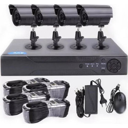 Έγχρωμο σετ CCTV εποπτείας και καταγραφής με 4 κάμερες