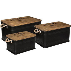 Σετ Μεταλλικά Κουτιά Αποθήκευσης 60.3 x 38 x 33 cm 3 τμχ Atmosphera 178716