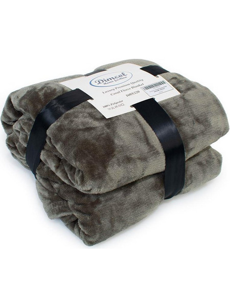 Κουβέρτα Coral Fleece Solid 07 220X240 Olive 100% Polyester