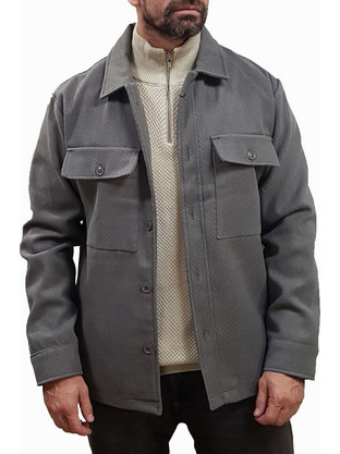 MAKAN Griffin Ανδρικό Πουκάμισο Overshirt Γκρι 260-330