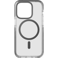 Tech21 - Evo Crystal MagSafe iPhone 14 Pro Cover - Clear - Graphite Black - Electronics