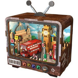 Ξύλινο 3D Παζλ - Vintage TV: London Is A Bad Habbit