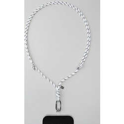 Tapper Cross-Body and Neck Nylon Strap για Κινητό Λευκό / Silver 1174