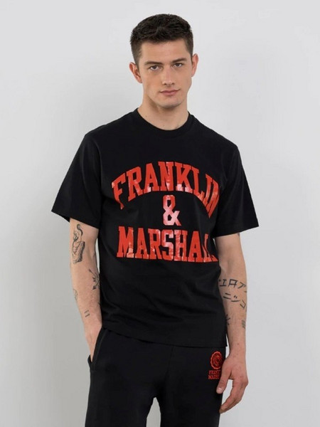 Franklin & Marshall Ανδρικό T-Shirt JM3011.000.10 ΜΑΥΡΟ