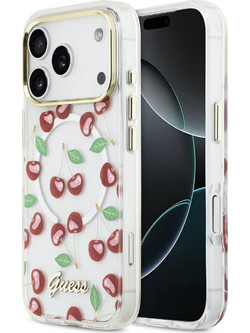 GUESS IML Glitter Cherry MagSafe Case for iPhone 17 Pro - (GUHMP17L5HTCGMEH)