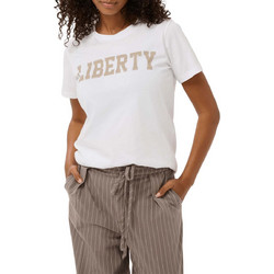 KAFFE Λευκό T-shirt με σχέδιο Jean 10511081 110601