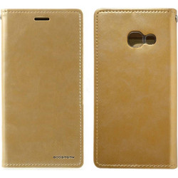 Mercury Book Blue Moon Flip Gold (Samsung Galaxy A3 2017)