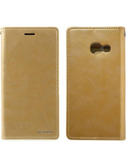 Mercury Book Blue Moon Flip Gold (Samsung Galaxy A3 2017)