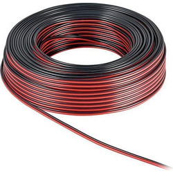 POWERTECH καλώδιο ήχου 2x 0.50mm CAB-SP003, CCA, 10m, μαύρο & κόκκινο
