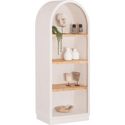 ΡΑΦΙΕΡΑ ΣΕΙΡΑ SANTORINI HM18044 MDF ΥΠΟΛΕΥΚΟ-ΡΑΦΙΑ ΞΥΛΟ ΕΛΑΤΟΥ ΦΥΣΙΚΟ 80x38x188,5Υεκ. HOMEMARKT