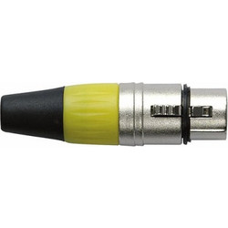 DAP AUDIO XFK203NY XLR 3p. Connector Female, Nickel housing Yellow - DAP AUDIO