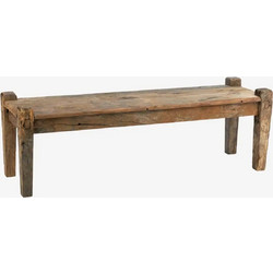 Πάγκος Madam Stoltz Recycled Wood Natural Brown 100% recycled wood 135x40x43 cm