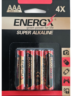 ENERGX Αλκαλική Μπαταρία LR3/1.5V AAA 4 τεμάχια LR03/AAA-4B