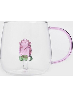 Φλυτζάνι Γυάλινο Rosado 234270 724565 400ml Clear-Pink Homla Γυαλί