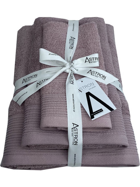Πετσέτες μπάνιου 3 τμχ Astron Dusty Rose