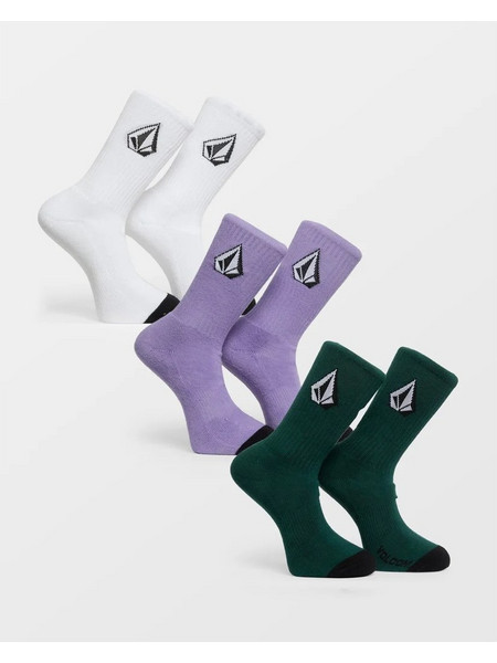 Kid's Volcom Full Stone Sock 3Pk MULTI