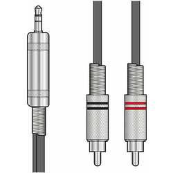 Citronic S3J-2R150 Καλώδιο Ήχου 3.5mm TRS Jack-2 x RCA Plugs 1,5m (Τεμάχιο)