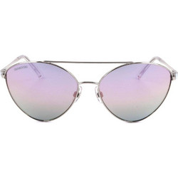 Swarovski SK0286 16Z Γυναικεία Γυαλιά Ηλίου Aviator Μεταλλικά Ασημί με Ροζ Polarized Φακό