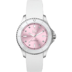 Ice Watch Crystal Γυναικείο Ρολόι με Λευκό Καουτσούκ Λουράκι IC020366