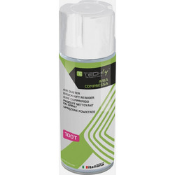 Techly ICA-CA 100T Spray Πεπιεσμένου Αέρα 400 ml - Χωρίς CFC, Δύο Καλαμάκια & Βαλβίδα Ροής